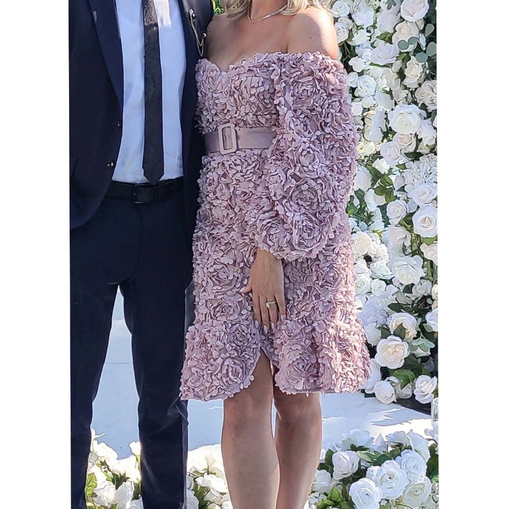 ASOS LUXE 3d floral formal dress